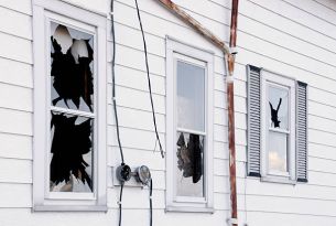 damage and vandalism at Irish house